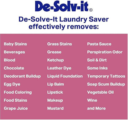 De-solv-it Laundry Saver Stain Remover - Powerful Laundry Stain Remover for Clothes - Gallon