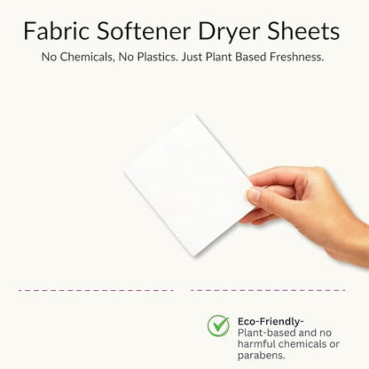 Non-Toxic Dryer Sheets Eco Friendly, Paraben Free, Plant Based | Softens & Removes Static, Healthy dryer sheets - 40 Sheets (VELVET ROSES)