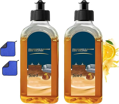 15.8 Oz/450 Ml 5 in 1 Floor Cleaner Shine, Fragrance Cleaning Care Solution 5 in 1, Cleaner & Polish Solution for Hardwood Floors, 2026 New Wood Floor Cleaner, for Home (2)