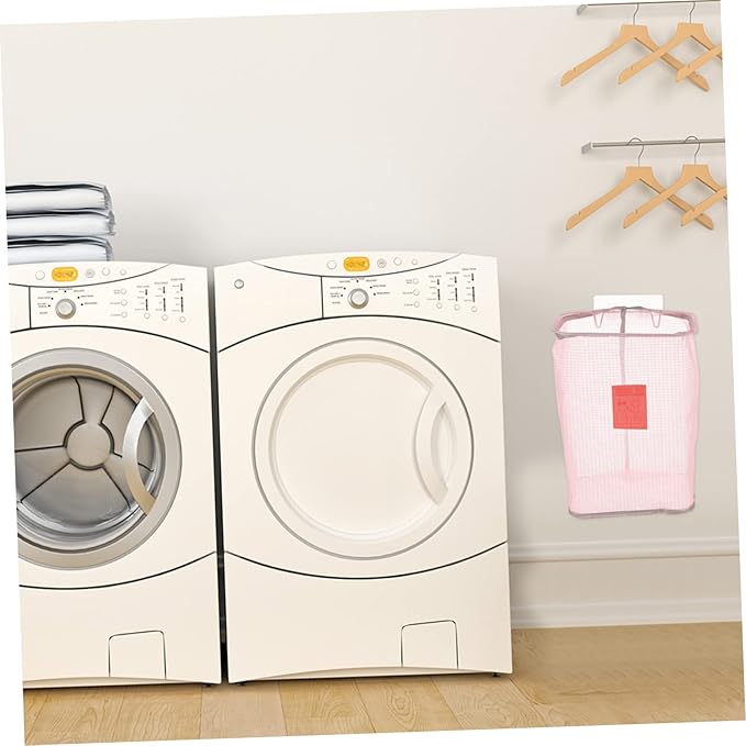 Vaguelly Folding Wall-mounted Laundry Basket with Nail Hook Space-saving Clothes Storage Organizer for Home Use Lightweight and Convenient for Clothing and Toy Storage