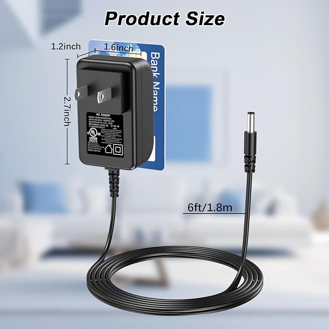 8.4V Adapter Charger Replacement Compatible with Casabella 8501010 Spin Scrubber 7.4V 2000mAh DC8.4V Battery Charger Power Supply Cord Cable with UL Listed