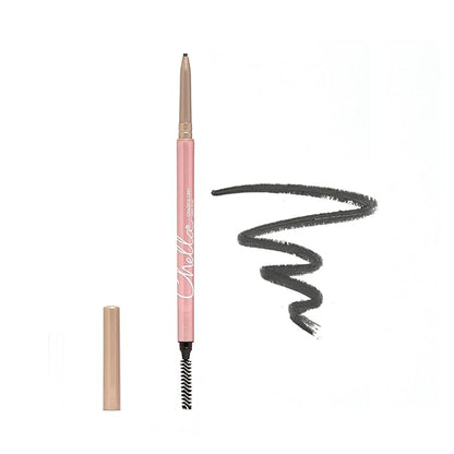Chella Eyebrow Pencil - Vegan, Gluten Free, Cruelty Free, Paraben Free, Long Wearing, Smooth Consistency (Graceful Grey)