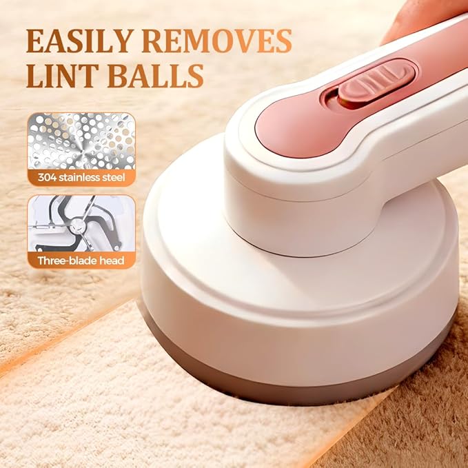 Electric Fabric Shaver and Lint Remover, 2026 New Rechargeable Lint Shaver for Clothes, Electric Sweater Shavers to Remove Pilling for Clothes and Furniture (1 Pcs)