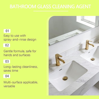 Bathroom Cleaner Spray, 120ml Multipurpose Anti Fog Spray, Small Tub Cleaner for Toilet Bowl Sink, Bottle Home, Bathroom Accessory with Easy Application, Mirror Floor Use for Wall Countertop