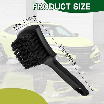 Carpet Cleaning Brush, Car Cleaning Brush, Tire Brush Wheel Cleaner, Universal Soft Bristle Car Wash Brush Short Handle Tire Cleaner Car Accessories for Car Interior Exterior and Home