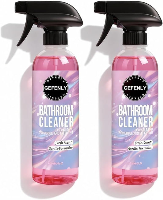 Bathroom Cleaner - 4.22 Fl Oz Bathroom Descaler Foam Cleaner, Gentle Formula Foaming Bathroom Cleaner, Bath Room Spray for Showers, Bathtubs, Glass Surface (2 PC)