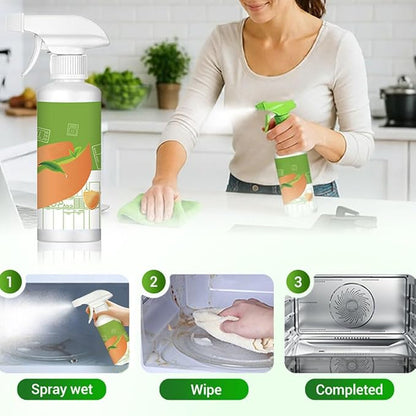 DYJAGYO Electrolyzed Ion Kitchen Cleaner Spray, Heavy Duty Degreaser, Multi-Purpose Household Cleaning Spray for Oven, Stove, Range Hood, Kitchen Appliances 300ml(1PCS)