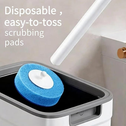 Disposable Toilet Brush Cleaning System, Includes 56 Detergent Refills, Hygienic Replaceable Brush Heads, Wall-Mounted Rotating Holder Set, Bathroom Maintenance, Toilet Cleaner