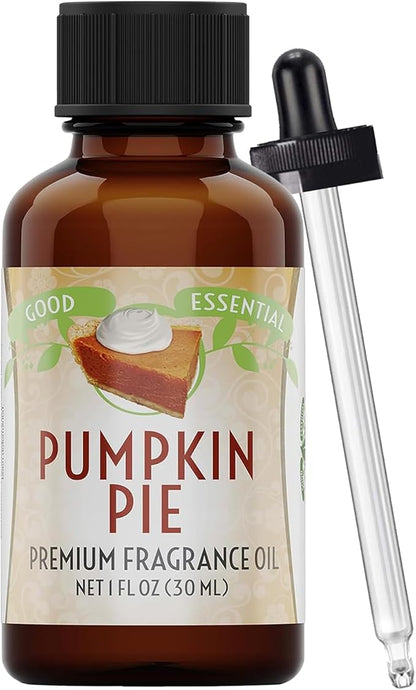 Good Essential Professional Pumpkin Pie Fragrance Oil (1 fl oz / 30ml) for Halloween Candles, Diffusers, Soaps, Lotions, Perfume, Home Scents