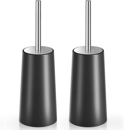 Toilet Brush and Holder, Toilet Brush with 304 Stainless Steel Long Handle, Toilet Bowl Brush for Bathroom Toilet-Ergonomic, Elegant,Durable