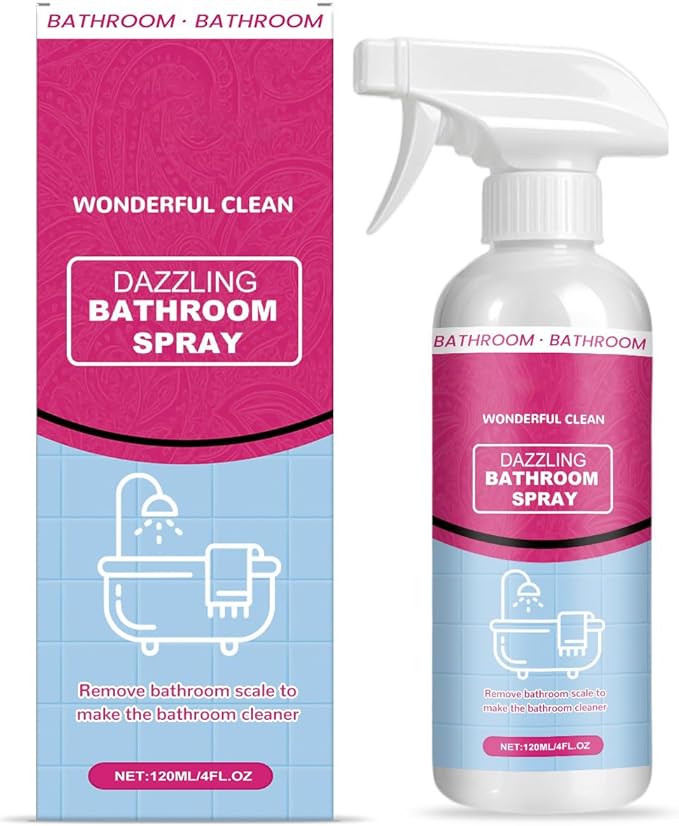 Powerful Bathroom Cleaner Spray, Hard Water Stain Remover & Descaler Foam for Shower, Tile, Glass, Scrubbing Bubbles Formula, All-Purpose Bathroom Cleaning Supplies