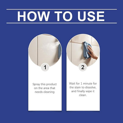 Bathroom Descaler Foam Cleaner, Multipurpose Bathrooms Cleaning Foam Spray for Kitchen Bath Shower Glass, Multipurpose Bathrooms Foam Cleaners (1pcs)