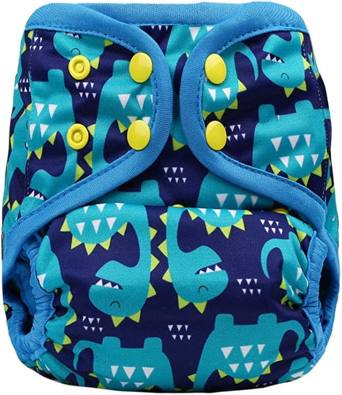 OsoCozy Newborn Reusable Cloth Diaper Covers - Adjustable Snap Fit & Double Leg Gussets for Baby Boys & Girls from 6-12 Pounds. Use with Prefold, Flat or Fitted Cloth Diapers or Snap-in Inserts