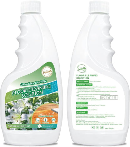 Snowlily 2 Pack Floor Cleaner Solution for Hardwood & Tile Floors, Compatible with Roborock, All Robot Vacuum Mops & Wet Dry Vacuum Cleaners, Deep Cleans For Multiple Hard Floors
