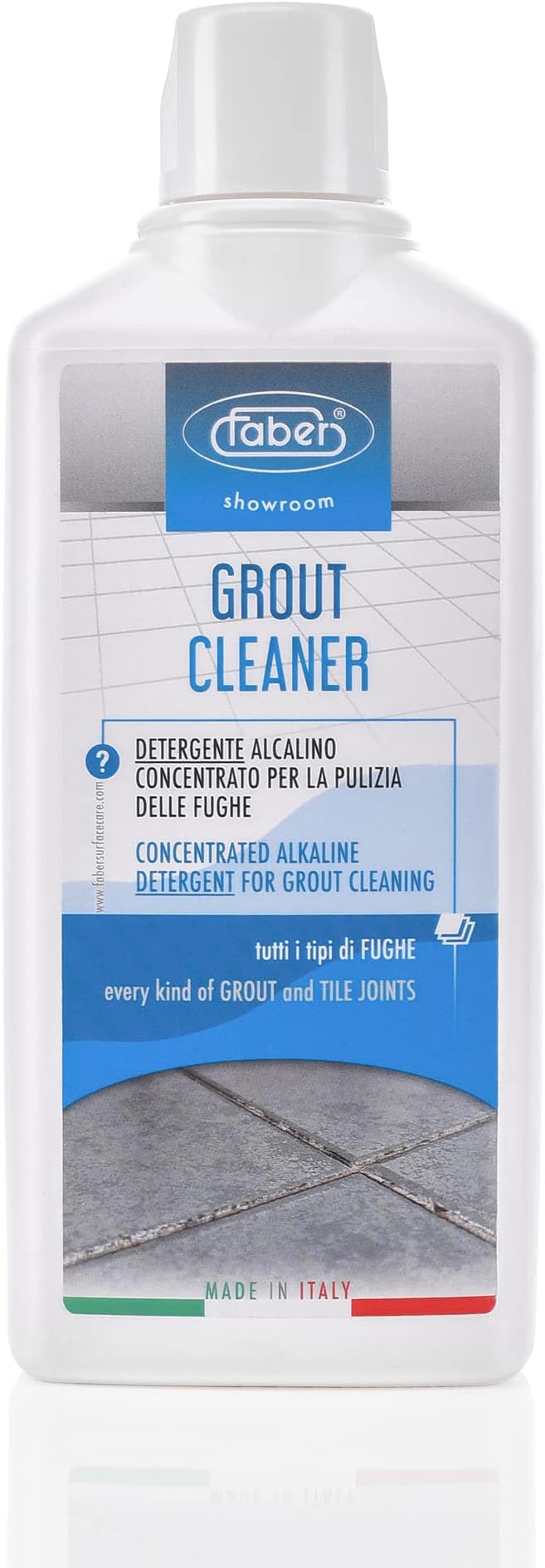 FABER Grout Cleaner, Heavy Duty Grout Cleaner for Every Kind Grout and Tile Joints - Friendly and Safe Cleaner - Removes/Deep Cleans Dirt, Grease, & Grime - Safe for All Alkali-Resistant Surfaces
