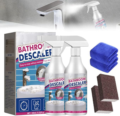Bathroom Descaler Foam Cleaner, 2026 New Foam Spray Cleaner, Multipurpose Stubborn Stains Remover for Kitchen Bathroom, Hard Water Stain Remover for Home Use (2 Pcs)