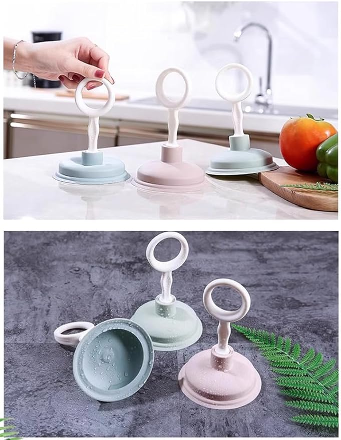 2 Pcs Blue Sink Plunger,Bathroom Small Drain Plunger Portable Kitchen Sink Drains Suction Cup Liquid Plumber Clog Remover Easy To Unclog,Drain Cleaning Equipment
