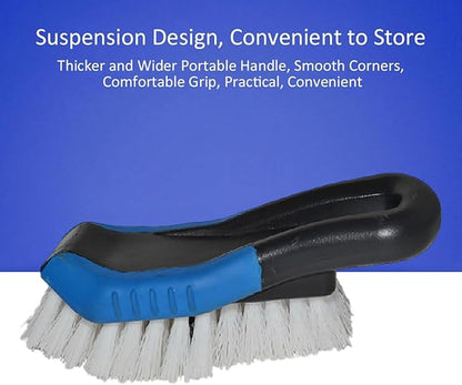 Car Carpet Cleaning and Scrub Brush for Floor Mats, Cleaning Brush for Car Mat Interior and Home, Heavy Duty Floor Brush Carpet Scrubber Stiff Bristle Detailing Scrub Brushes (2PCS)