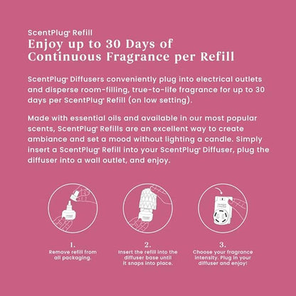 Yankee Candle Iced Berry Lemonade ScentPlug Refills, Citrus & Red Berry Scented Home Fragrance, Long-Lasting Electric Air Freshener Plugin Oil for Home or Office, 0.625 Ounce (Pack of 6)