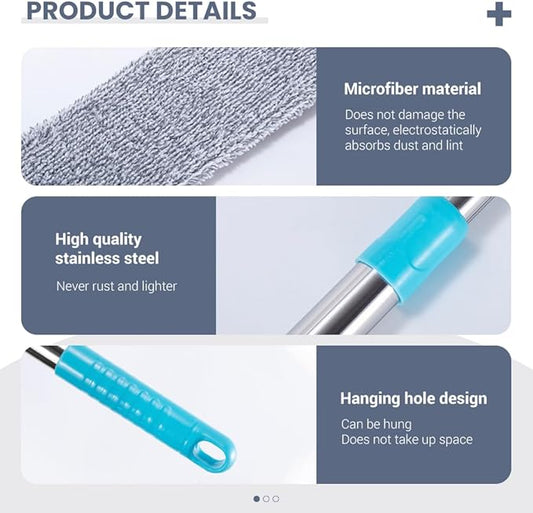 Retractable Gap Dust Cleaner, 2025 New Extendable Microfiber Duster with Bendable & Removable Head, Washable Dusting Brush for Home, Kitchen, Car & Hard-to-Reach Areas (2)