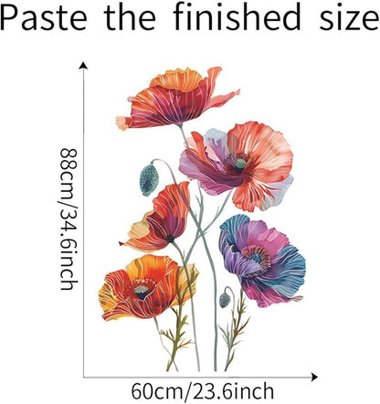 3D Wall Stickers DIY Flower Wall Decal Removable Waterproof Wall Art Decor for Bedroom Living Room Offices Home Decoration