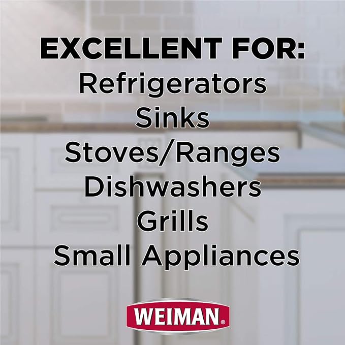 Weiman Stainless Steel Cleaner and Polish - 17 Ounce (6 Pack) - Non-Toxic Protects Appliances from Fingerprints and Leaves a Streak-Less Shine for Refrigerator Dishwasher Oven Grill