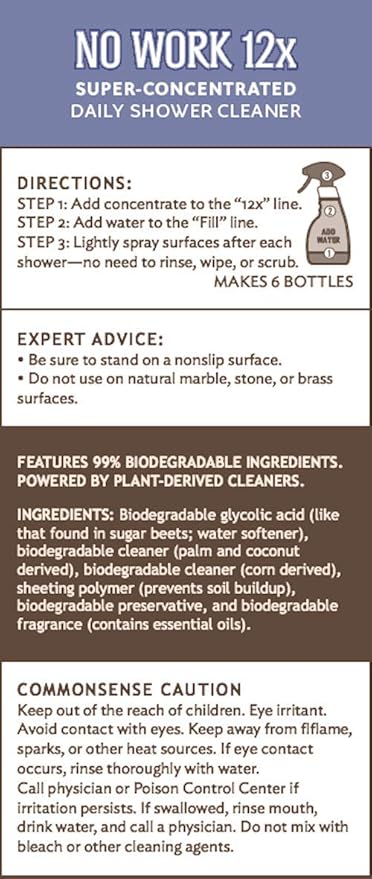 Melaleuca Ecosense No Work Daily Shower Cleaner 8 OZ (8oz w/Spray Bottle)