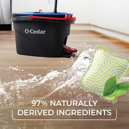 O-Cedar RinseClean Microfiber Spin Mop & Bucket Floor Cleaning System with Citrus Pac (Variety Pack)