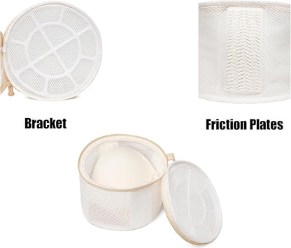 2 Pack Bra Laundry Bags for Washing Machine, Delicate Underwear Wash Bags with Anti-Deformation Structure & Fixed Friction Plates