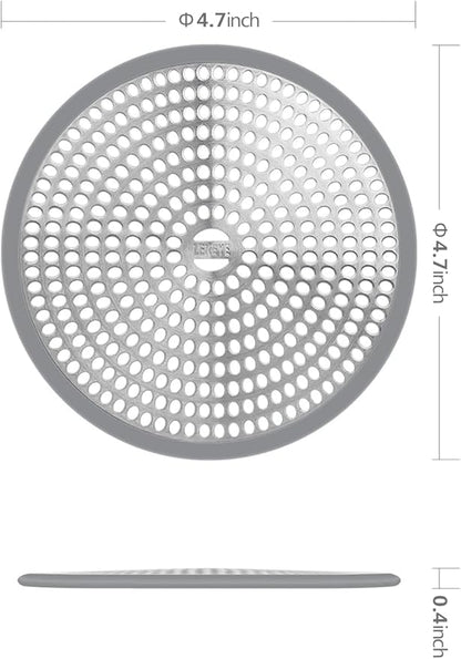 LEKEYE Shower Drain Hair Catcher/Strainer/Stainless Steel and Silicone