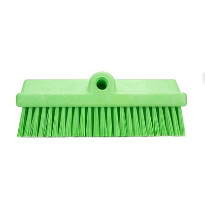 SPARTA 40423EC75 Plastic Floor Scrub Brush, Wall Brush, Equipment Brush With Nonabsorbent Bristles For Industrial Kitchens, Hospitals, Commercial Cleaning, 4 Inches, Lime, (Pack of 2)