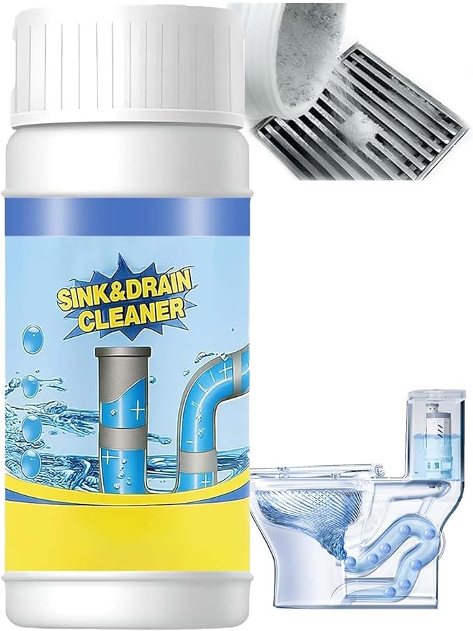 110g Powerful Sink and Drain Cleaner Powder, Pipeline Dredging Agent Powder Drain Cleaner, Multi-functional Fast-Acting Pipe Dredging Agent for Kitchen and Toilet Pipeline Unblocker (1pc)