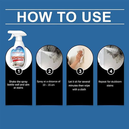Fast Acting Anti Wall Cleaner Spray, New 8oz Highly Painted Effective Wall Stain Remover, Dust Removal Foam, Multi-Surface Use, Long-Term Protection without Damaging for Bathrooms, Kitchens (2PCS)