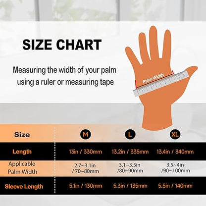 Black Thick Rubber Cleaning Gloves - 2 Pairs of Extra-Large, Reusable, Non-Slip, Heavy-Duty, Waterproof Gloves for Dishwashing and Kitchen Cleaning