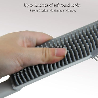 Multifunctional Cleaning Brush 2 Pcs Silicone Cleaning Brush Small Crevice Brush Scraper Brush Cleaner Kitchen Sink Squeegee Bathroom Countertop Floor Window Mirror Bathtub (White)