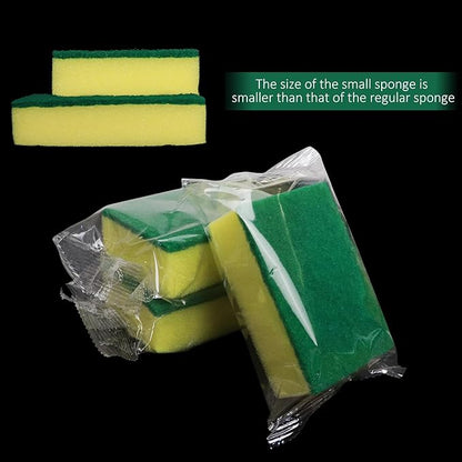 1000 Pack Individually Wrapped Sponges for Cleaning Dishes - Bulk Case of Small Mini Kitchen Scrub Non-Scratch Scrubbers