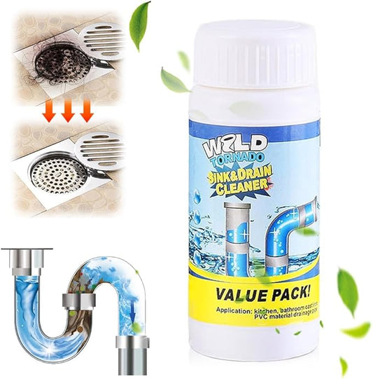 2026 New Sink Drain Cleaner, Sink and Drains Cleaner, Multi-functional Sink and Drains Cleaner Powder Cleaning, Drain Cleaner Foam Cleaner, Powerful Pipe Dredging Agent for Home Kitchen Toilet (1Pcs)
