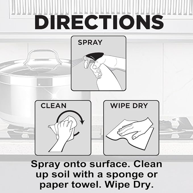 Gas Range Cleaner Degreaser,Effective Clean Up Kitchen Oil Stains,Grease & Grime Remover, Kitchen Cooktop Cleaning Spray, 4FL.OZ