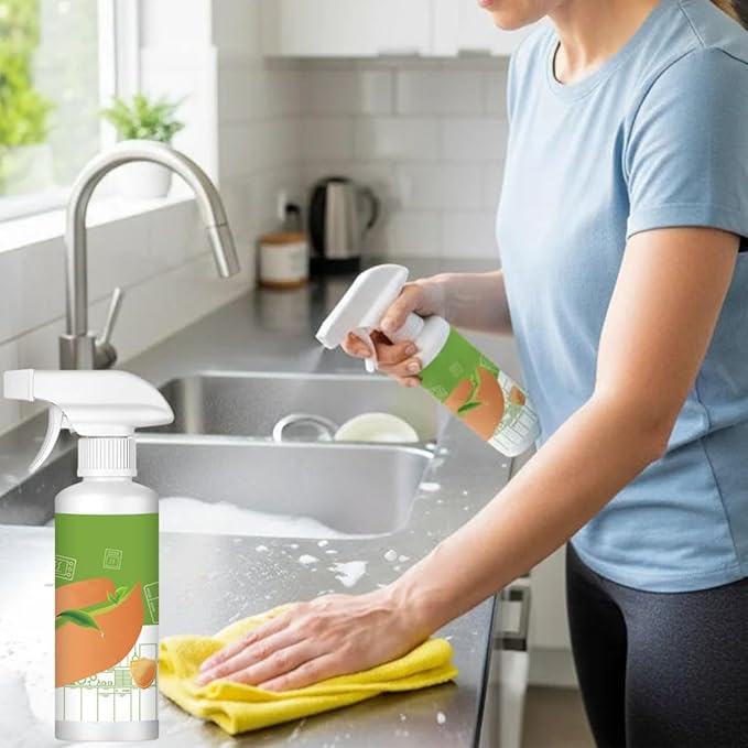 Electrolyzed Ion Kitchen Cleaner Spray,Multi-purpose Household and Kitchen Cleaning Spray Kitchen Appliance Cleaner,for Hold,Oven,Stove,Range Hood (2PCS)