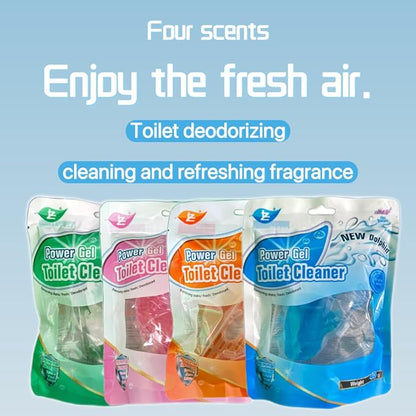 Hanging Dolphin Gel Toilet Bowl Cleaner Deodorizer Long-Lasting Fragrance Automatic Toilet Freshener for Odor Elimination & Stain Removal (Orange+Green+Pink+Blue 4 Pack)