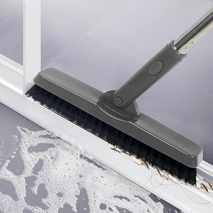 CELOX Grout Brush with Long Handle, 180°Rotation Tile Grout Cleaning Brush, Gray