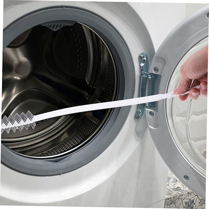 OUNONA 2pcs Flexible Roller Washing Machine Brush Long Handle Bendable Cleaner for Front Load Washers for Tight Gaps Sturdy Construction Home Dryer Vent Cleaner