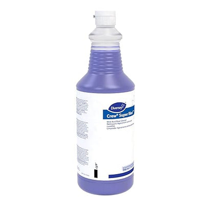 CREW 94476081 Super Blue Mild Acid Toilet Bowl Cleaner, Removes Rust, Scale & Stains, Citrus Scent, Ready-to-Use Squeeze Bottle, 32-Ounce