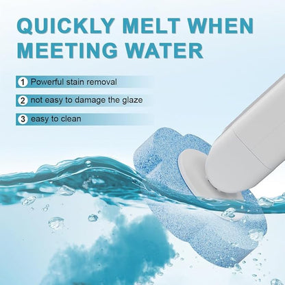 Disposable Toilet Bowl Wand Refills, Toilet Cleaning Refills, Disinfecting Scrubbing Pads,60 Count Disposable Toilet Brush Refills, Toilet Cleaning Sponges Heads for Bathtub, Floor, Drain