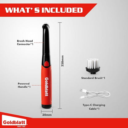 Goldblatt Cordless Electric Spin Scrubber, Power Scrubber with Battery Indicator Light, Waterproof Electric Cleaning Brush for Grout, Tile, Bathroom, Kitchen, Tub Cleaning