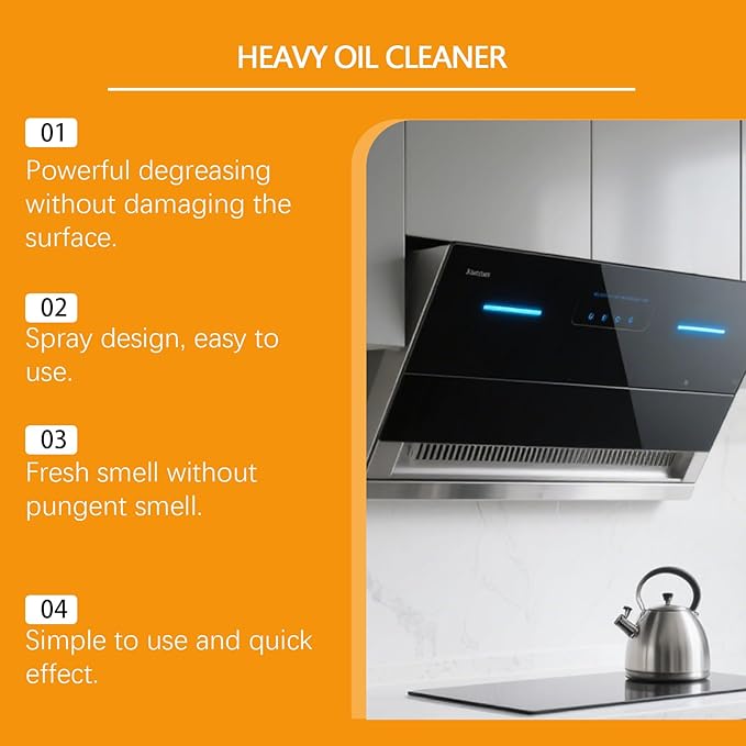 Upgrade Kitchen Cleaner, Clean Up Kitchen Oil Stains Spray, Multi-purpose Oils Stain Cleaner, Clean Up Kitchens Oil Stains(240ml/8.45oz)