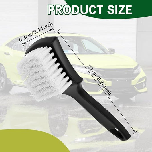 Carpet Cleaning Brush, Car Cleaning Brush, Tire Brush Wheel Cleaner, Universal Soft Bristle Car Wash Brush Short Handle Tire Cleaner Car Accessories for Car Interior Exterior and Home