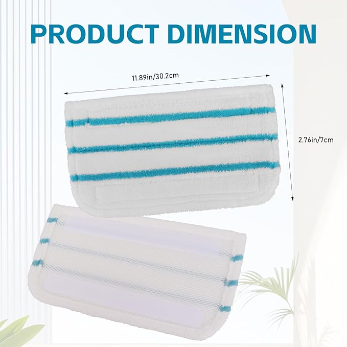 Steam Mop Pads Compatible with Black+Decker Steam Mop SM1600, SM1610, SM1620, HSM13E1, HSMC1300FX, HSMC1321, HSMC1361SG SMP20 - Washable Pads Replacement for Floor Cleaning - 8Pack