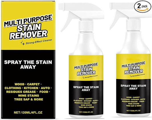 Multi Purpose Stain Remover, A powerful cleaner for kitchens, Kitchen Multi-purpose Foam Cleaner Spray, Fast Acting Cleaner for Kitchen Countertops, Floors, Toilets, Cars (2, 120ML)
