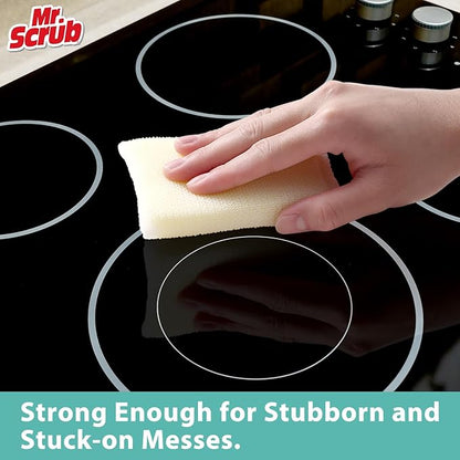 Sponges Kitchen Scrub Dish Sponge Scouring Pad, 6 Pads Cleaning Brush Dishwasher Soap Supplies, Dishwashing Dinnerware Towels Sink Pan Pot Cloth Rags Holder Bathroom Bathtub